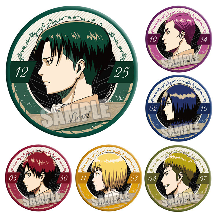 Anime Merchandise Types - Set Lencana Anime Attack On Titan
